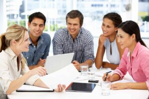 Businesspeople in a mentor program