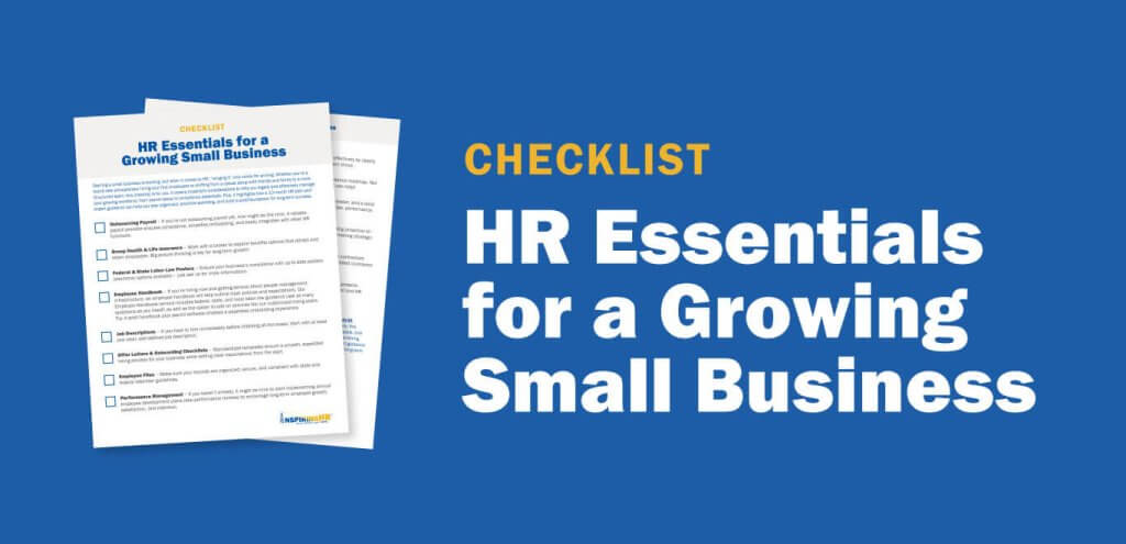 Checklist: HR Essentials for a growing small business.